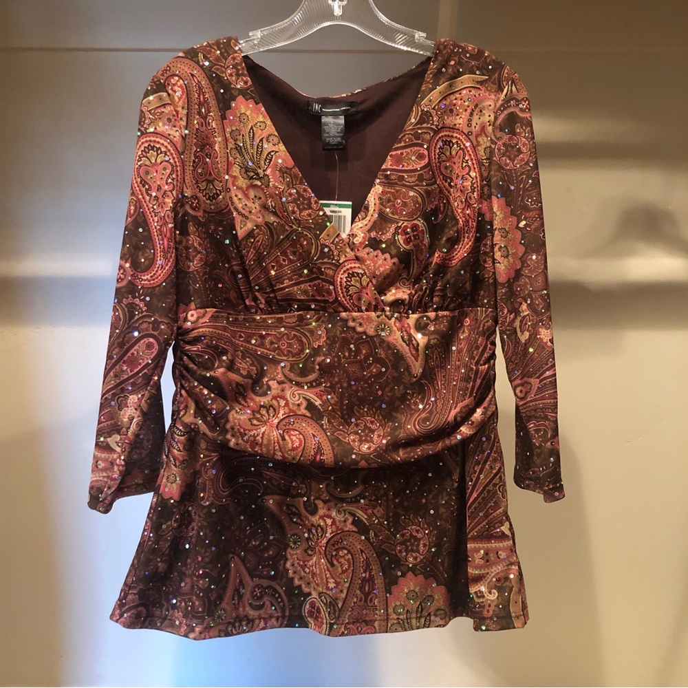 INC International Concepts Women's Blouse Size Large NWT